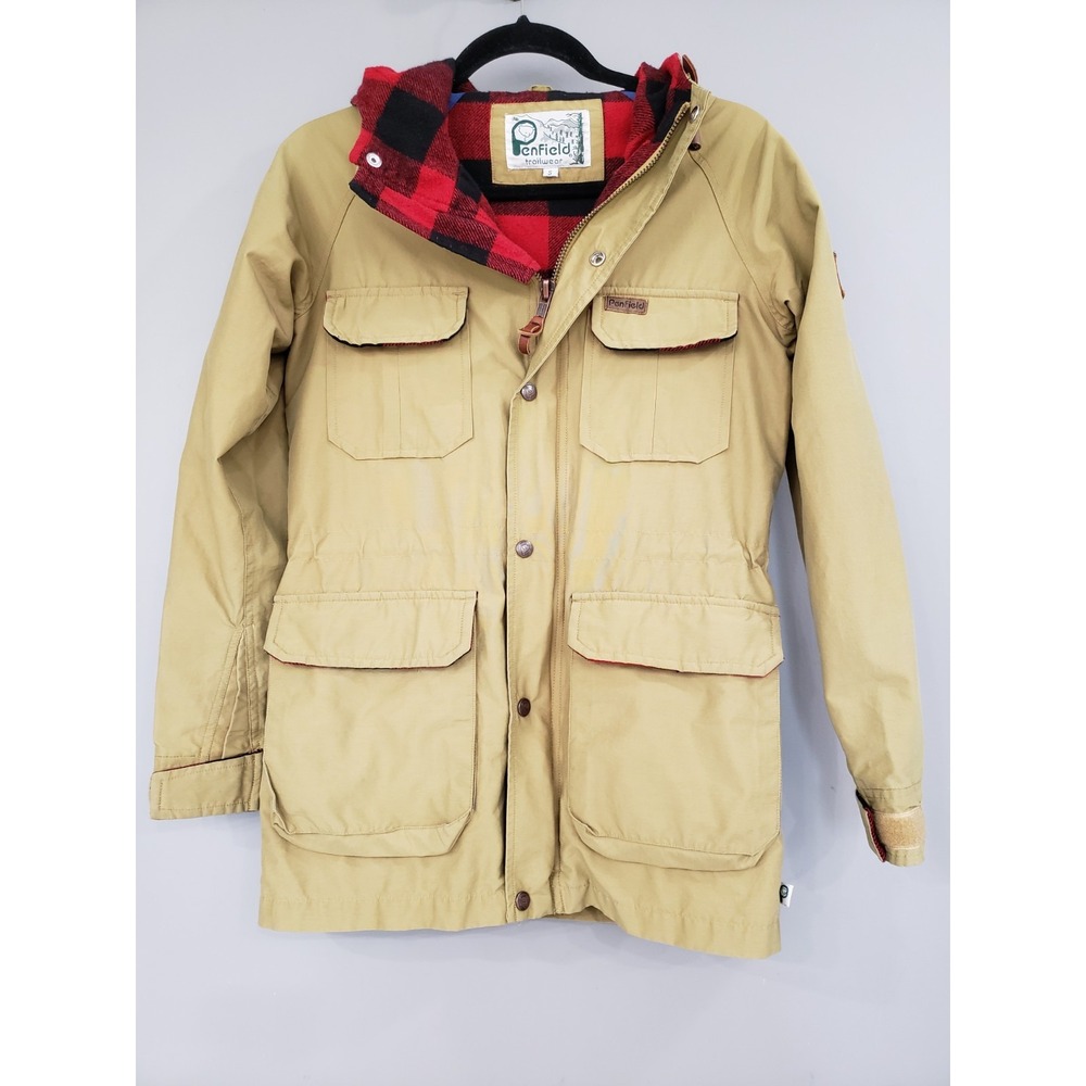 Vintage Penfield Utility Jacket Khaki Hooded Lined Hiking Outdoor Gear Gopcore